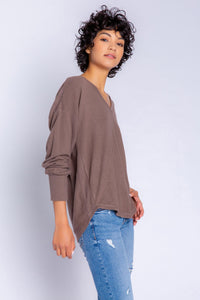 Peachy in Colour Long Sleeve Top | Cocoa