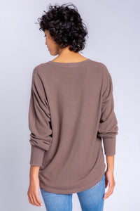 Peachy in Colour Long Sleeve Top | Cocoa