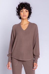 Peachy in Colour Long Sleeve Top | Cocoa