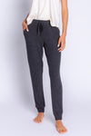 Peachy in Colour Solid Banded Pant | Heather Slate