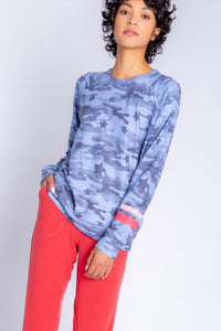 Starlight Camo Stars Long Sleeve Top | Denim