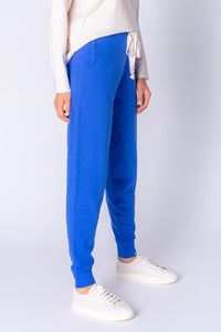 Slounge Solid Banded Pant | Cobalt