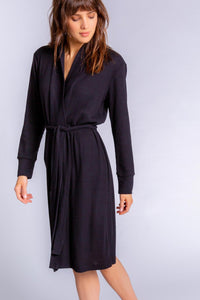 Textured Essentials Robe | Black