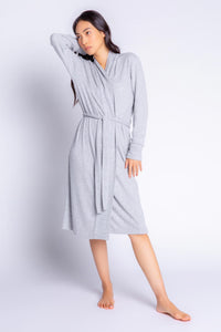 Textured Essentials Robe | Heather Grey