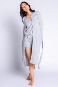 Textured Essentials Robe | Heather Grey