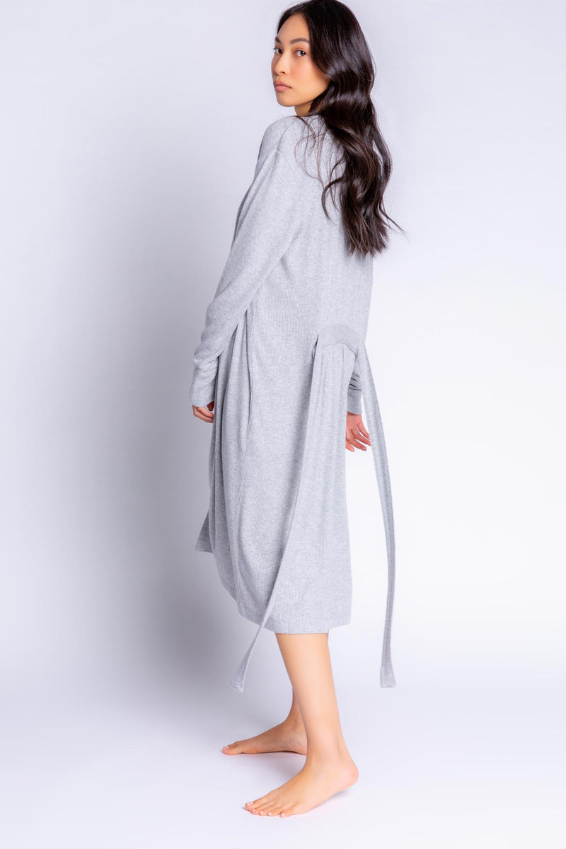 Textured Essentials Robe | Heather Grey