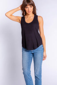 Textured Essentials Tank | Black