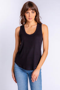 Textured Essentials Tank | Black