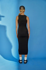 Sienna Knitted Midi Dress | Black