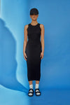 Sienna Knitted Midi Dress | Black