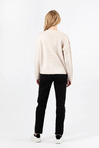 Tanya Ribbed Cuff Sweater | Beige