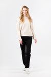 Tanya Ribbed Cuff Sweater | Beige