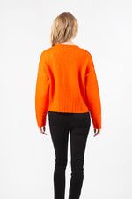 Timmy Ribbed Cuff Sweater | Orange