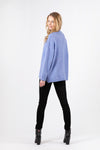 Tulu Mock Neck Oversized Sweater | Peri Blue Marl