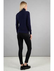 Turtleneck Sweatshirt | Navy Blue