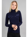 Turtleneck Sweatshirt | Navy Blue