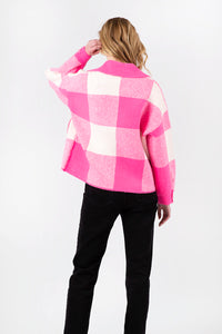 Waverly Jacket | Hot Pink + White Plaid