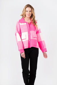 Waverly Jacket | Hot Pink + White Plaid