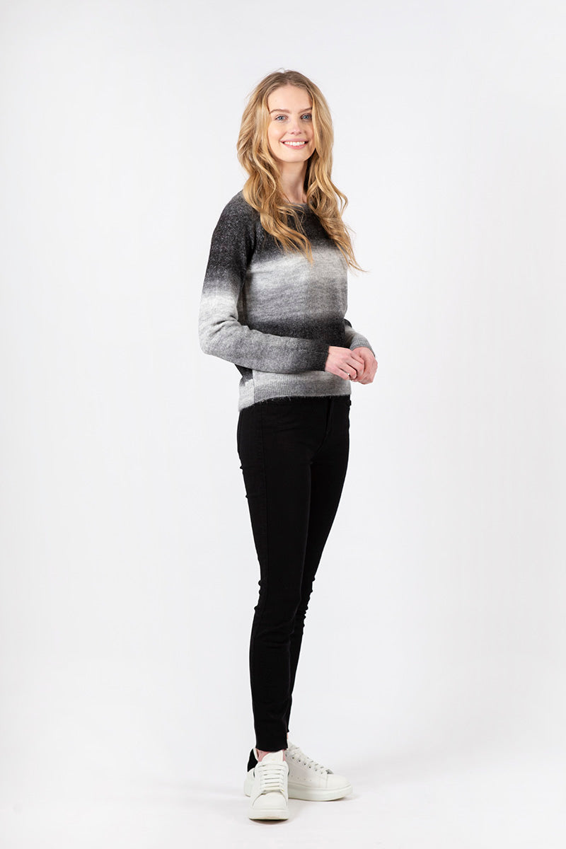Zuri Sweater | Grey Ombre Marl
