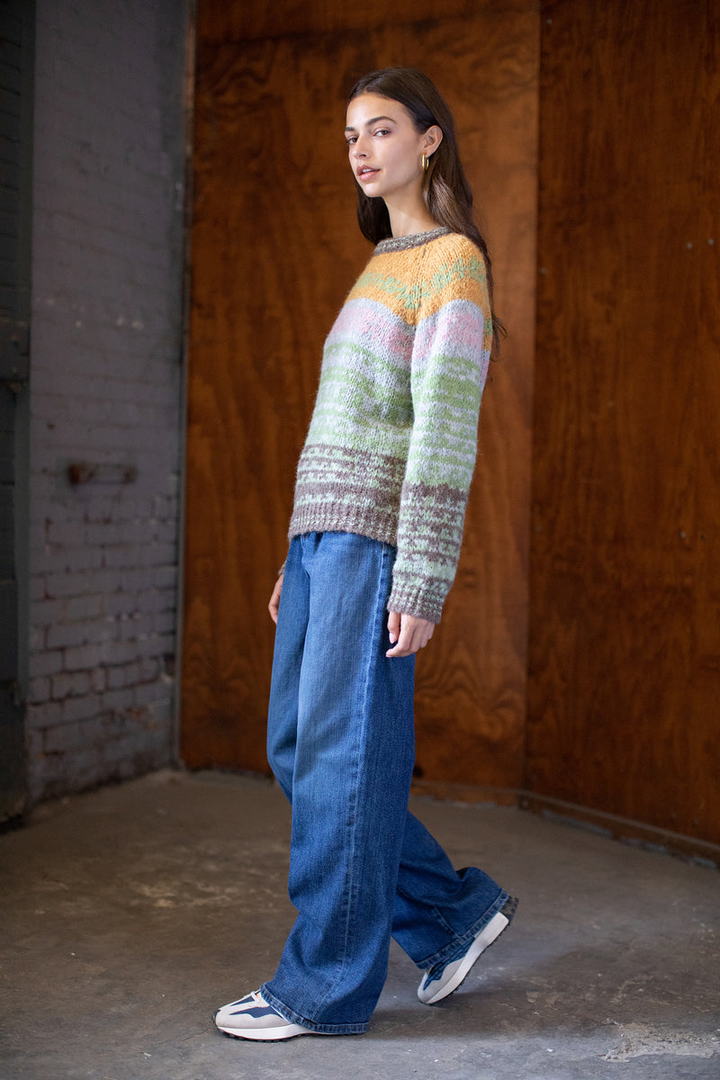 Cassidy Novelty Alpaca Sweater | Multi Stripe
