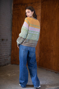 Cassidy Novelty Alpaca Sweater | Multi Stripe