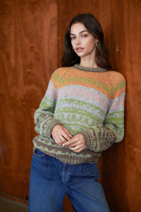 Cassidy Novelty Alpaca Sweater | Multi Stripe