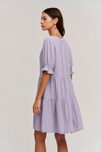 Clarissa Cotton Gauze Tiered Dress | Mist