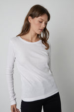 Bayler Cotton Slub Long Sleeve | White