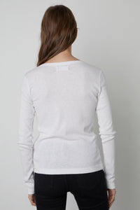 Bayler Cotton Slub Long Sleeve | White