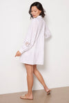 Cutwork Sleeve Babydoll Dress | White