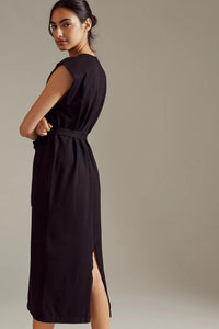 Kenny Light Structured Cotton Dress | Black