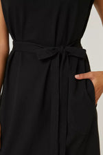 Kenny Light Structured Cotton Dress | Black