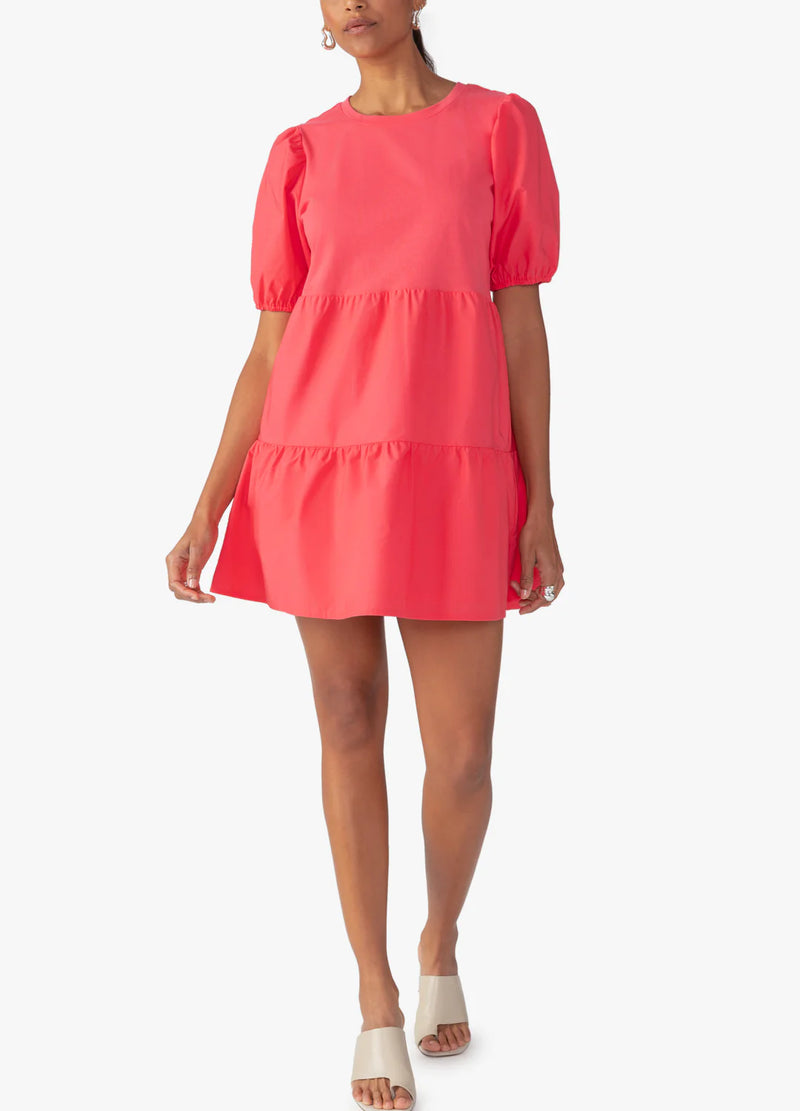 Poplin Mix Dress | Island Pink