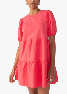 Poplin Mix Dress | Island Pink