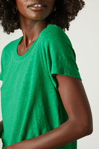 Casey Short Sleeve Crew Neck Tee | Emerald