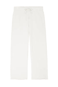 Montecito Organic Fleece Wideleg Sweatpant | White