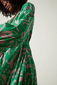 Kiki Printed Dress | Green