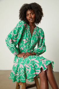 Kiki Printed Dress | Green