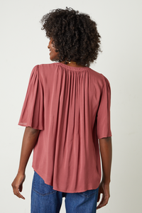 Avary Rayon Challis Top | Wildberry