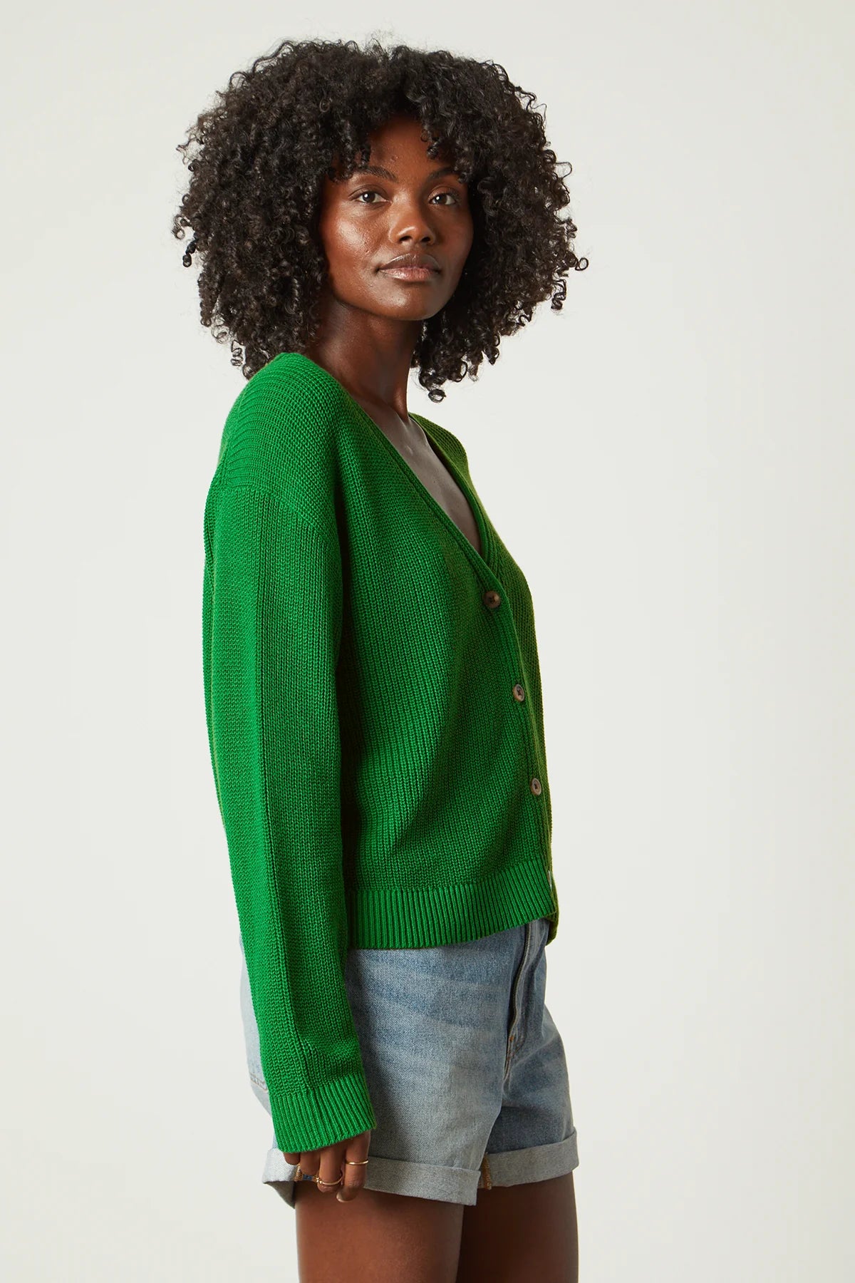 Yasmine Button Front Cardigan Clover smash.house.clothing