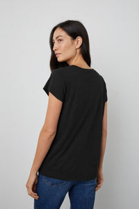 Jilian V-Neck Tee | Black