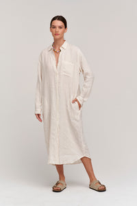 Jora Linen Button-Up Dress | Beach