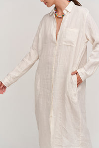 Jora Linen Button-Up Dress | Beach