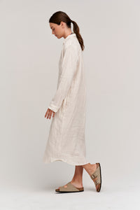 Jora Linen Button-Up Dress | Beach