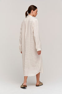 Jora Linen Button-Up Dress | Beach